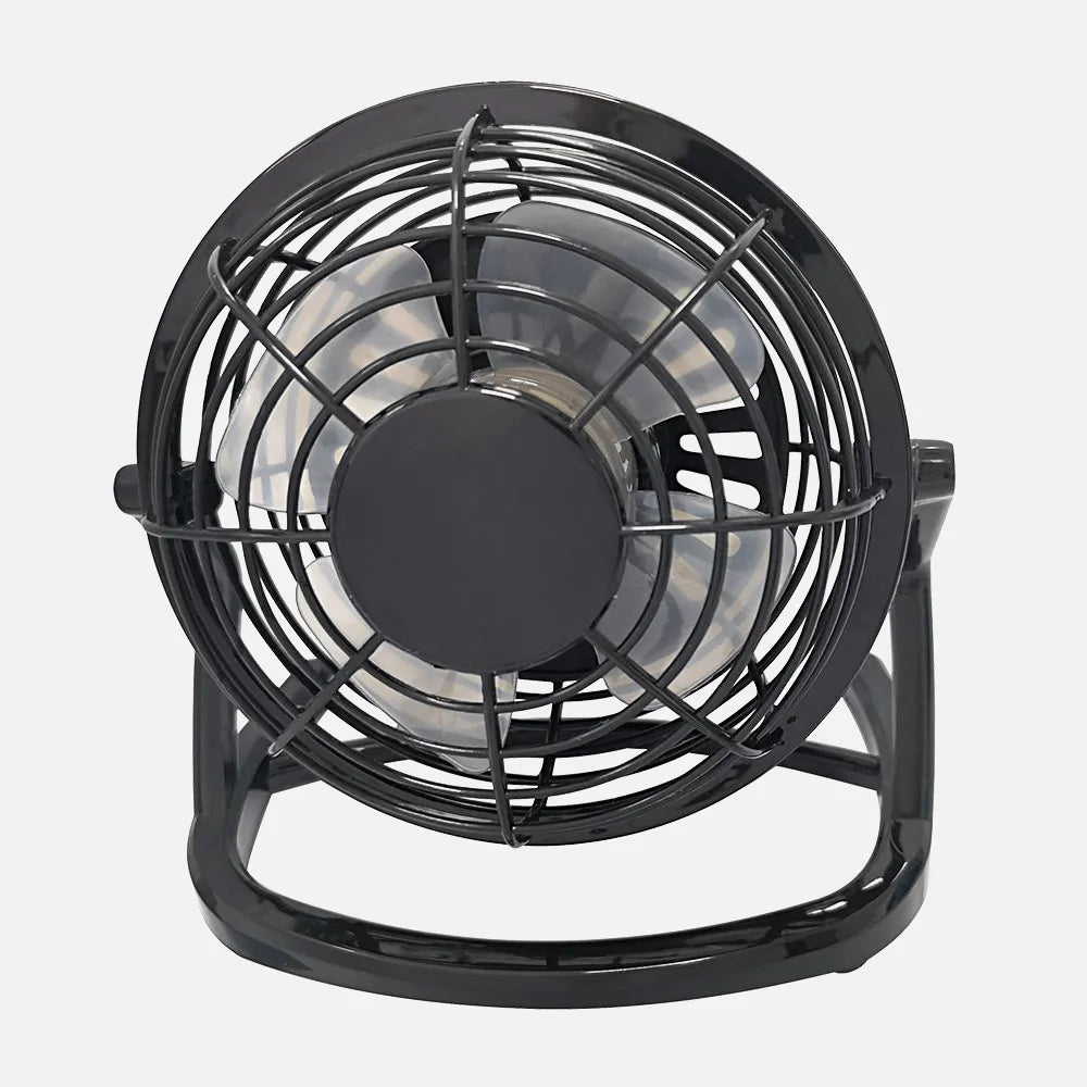 Miniventilador USB de sobremesa Tango 2,5 W de FABRILAMP en color negro – vista de detalle