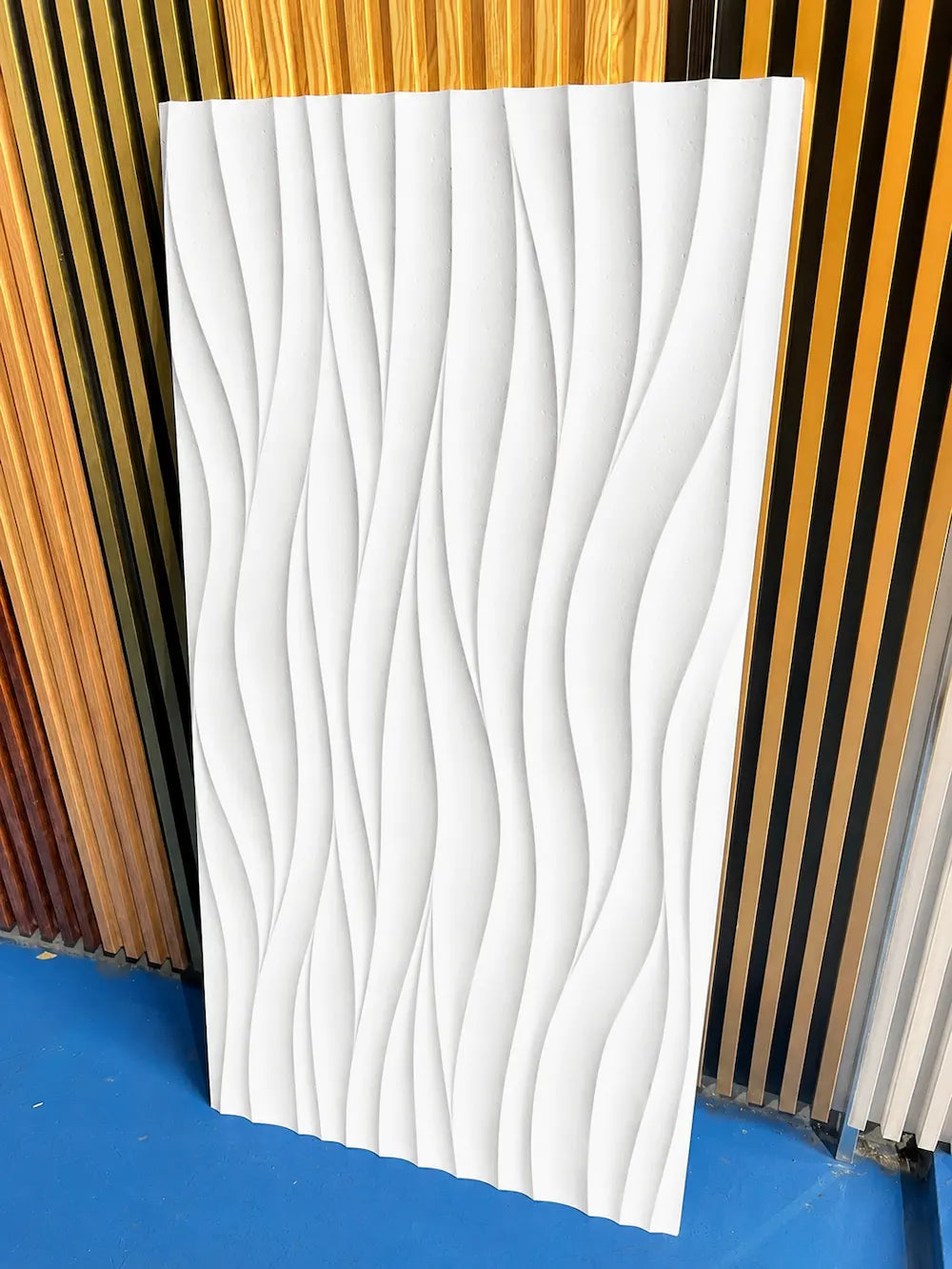 Panel de piedra PU Ola Blanco 120 x 60 cm
