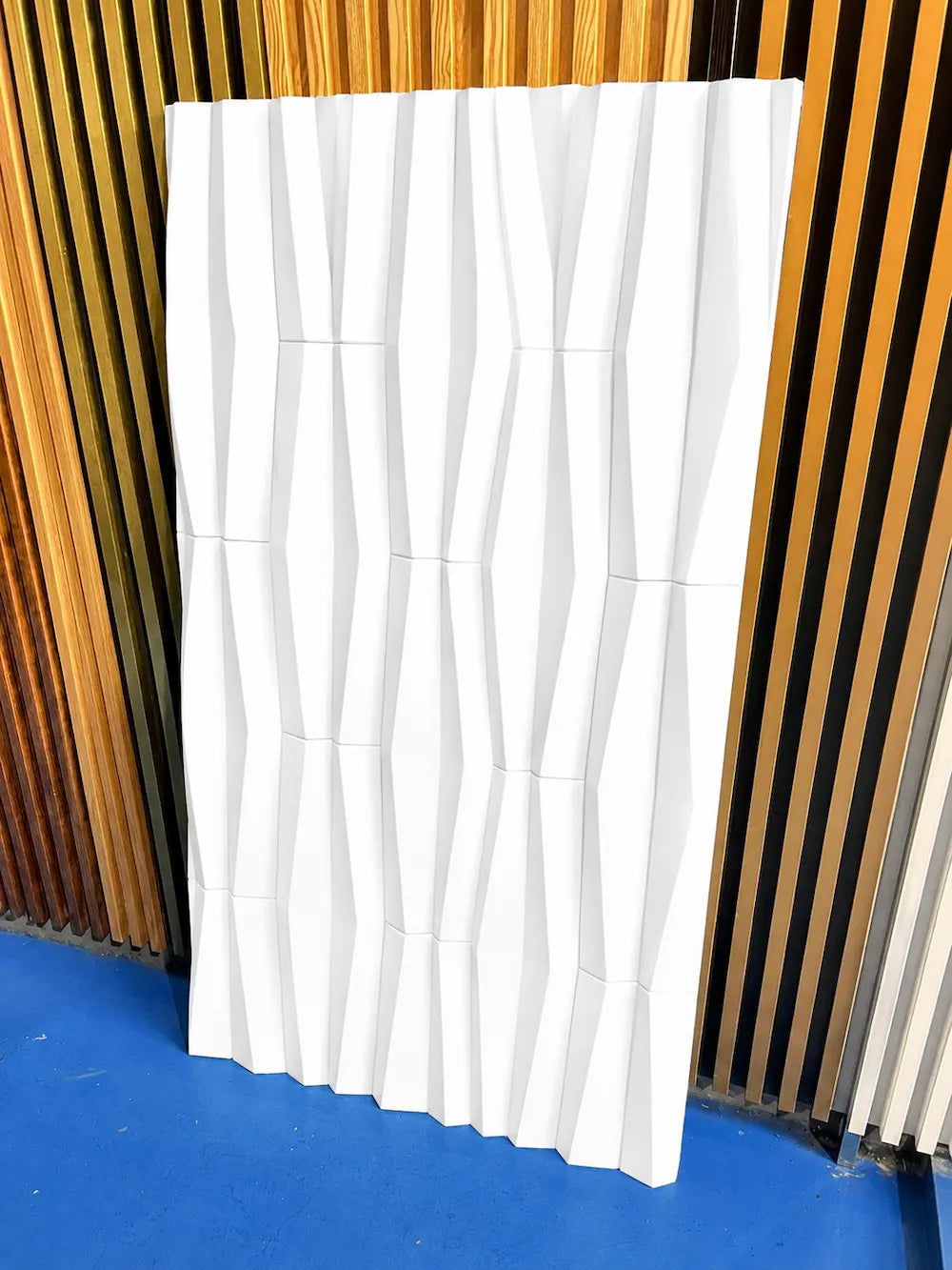 Panel de piedra PU Origami Blanco 120 x 60 cm