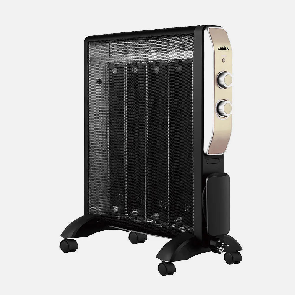 Radiador de mica Abrigo 2000 W (61,5x56x26,5 cm) de FABRILAMP en color negro/oro