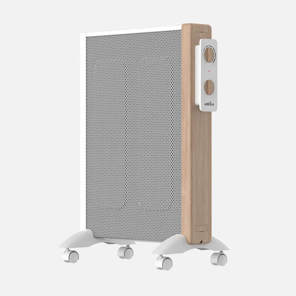 Radiador de mica Badin 1500 W de FABRILAMP en color blanco/madera