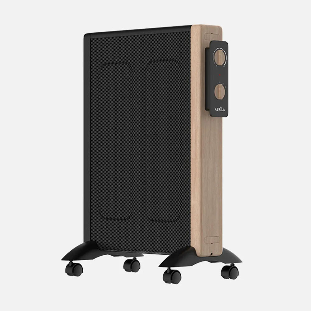 Radiador de mica Badin 1500 W de FABRILAMP en color negro/madera
