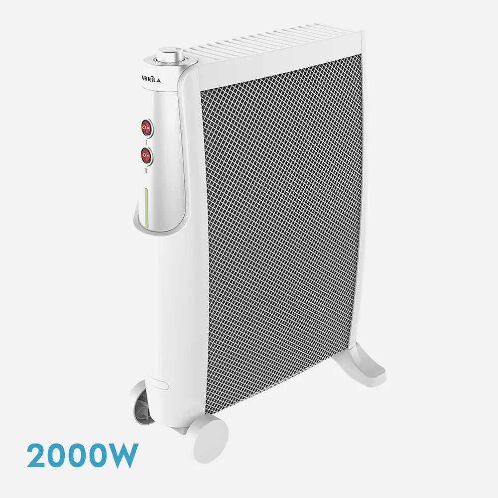 Radiador de mica Imperial 2000 W de FABRILAMP en color blanco/plata – vista de detalle
