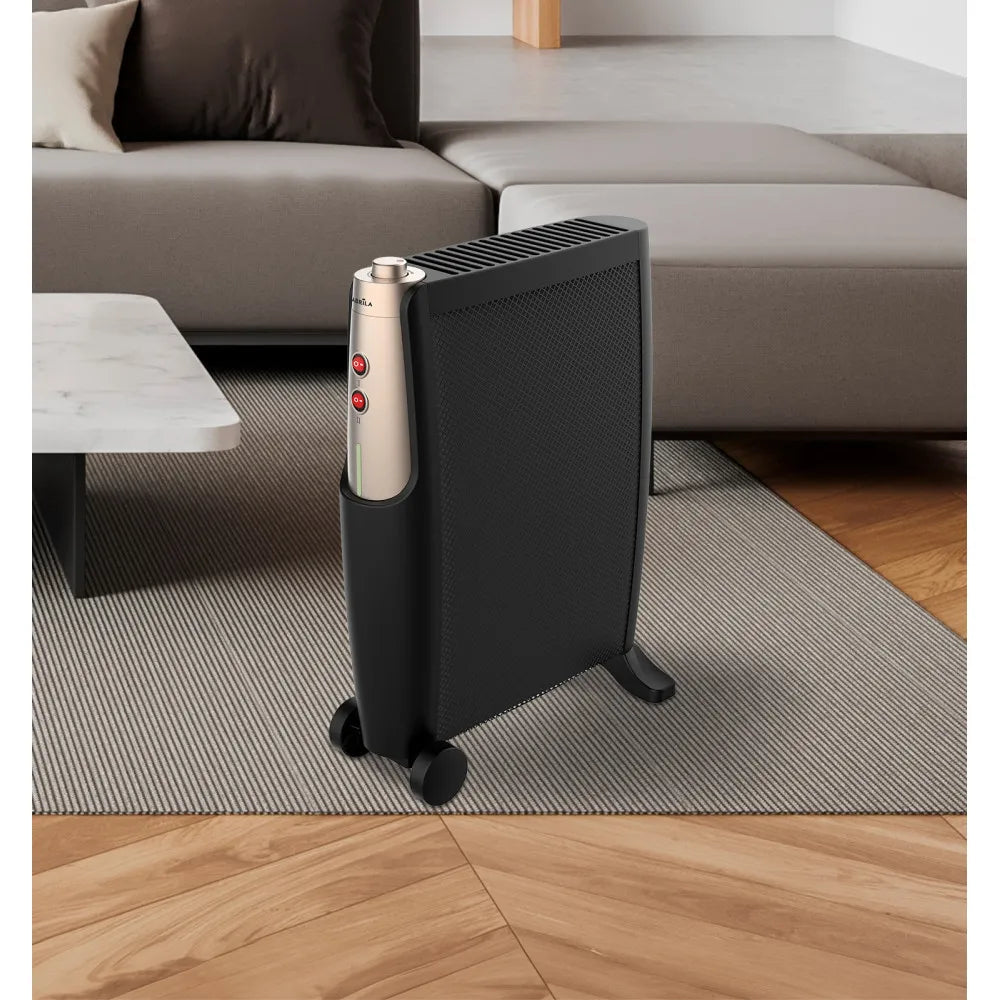 Radiador de mica Imperial 2000 W de FABRILAMP en color negro/oro – vista de detalle