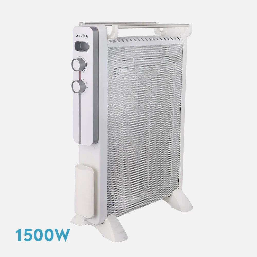 Radiador de mica Caicos 1500 W de FABRILAMP en color blanco/gris – vista de detalle