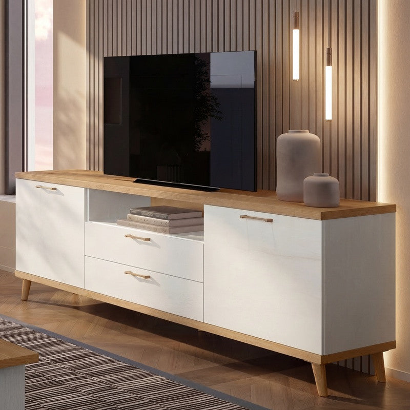 Mueble TV KRONOS.5 Muebles Ramis con 2 puertas, 2 cajones y hueco
