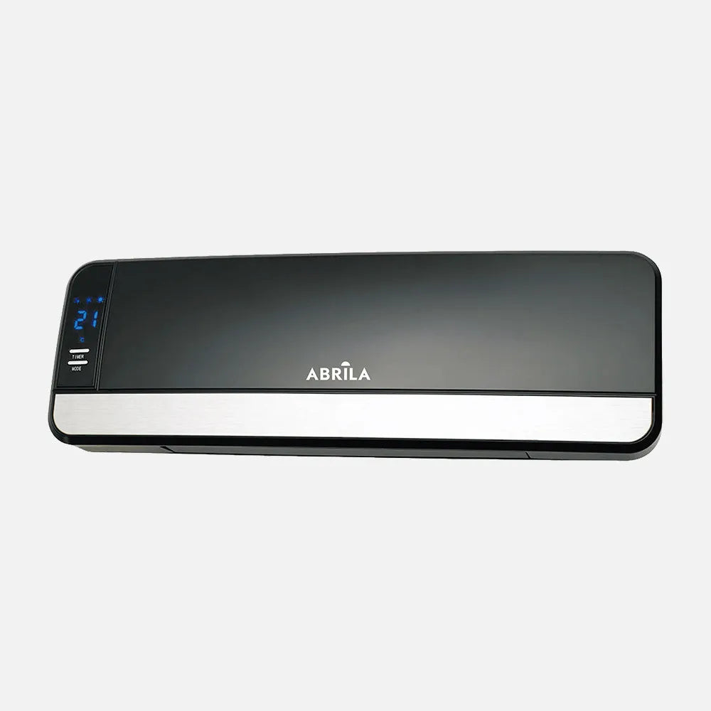 Calefactor split cerámico de pared Lentisco 2000 W de FABRILAMP en color negro/plata
