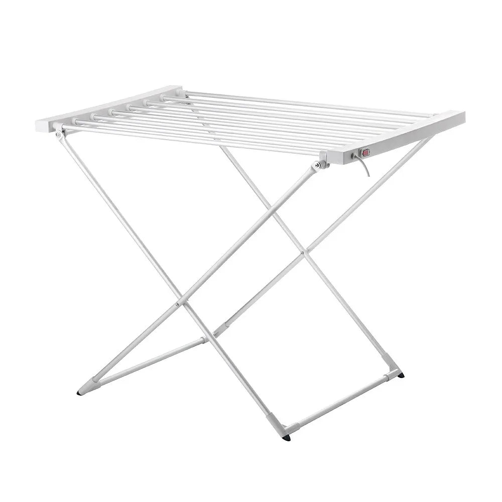 Tendedero eléctrico plegable Aciron 120 W de FABRILAMP en color plata – vista de detalle