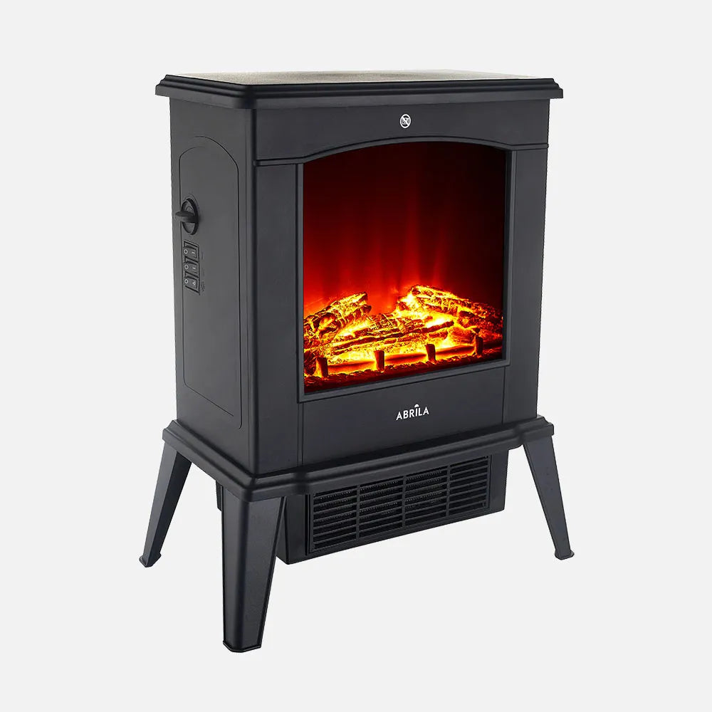 Calefactor cerámico efecto llama Cameron 1800 W de FABRILAMP en color negro – vista de detalle