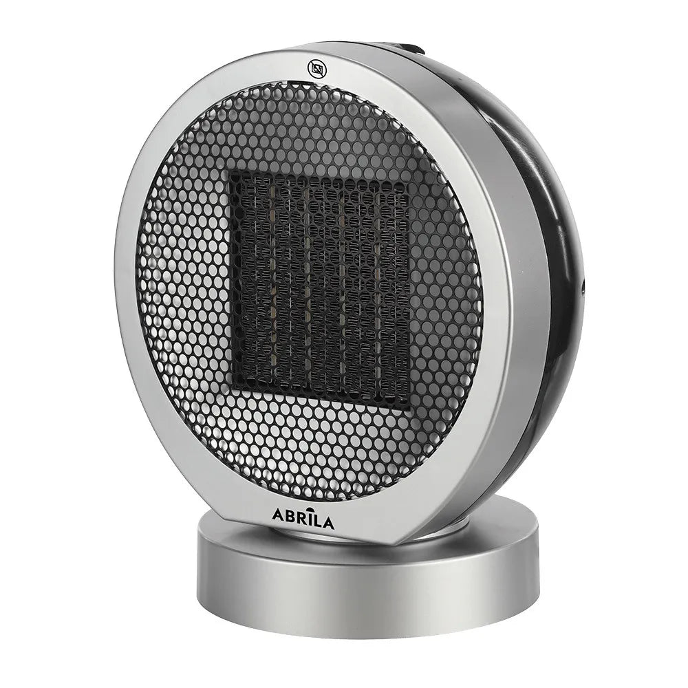 Calefactor cerámico Pomelo 2000 W de FABRILAMP en color negro/plata – vista de detalle