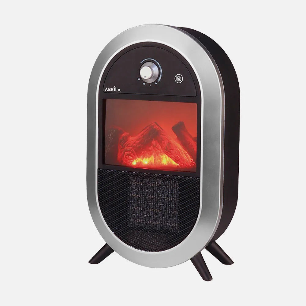Calefactor cerámico Sauce 1800 W de FABRILAMP en color negro/plata