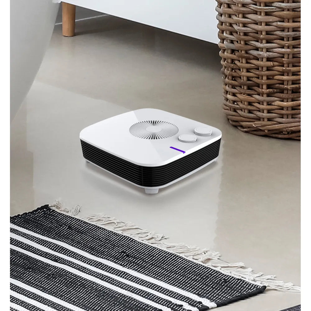 Calefactor termoventilador Estilo 2000 W (11,5x26x26 cm) de FABRILAMP en color blanco – vista de detalle