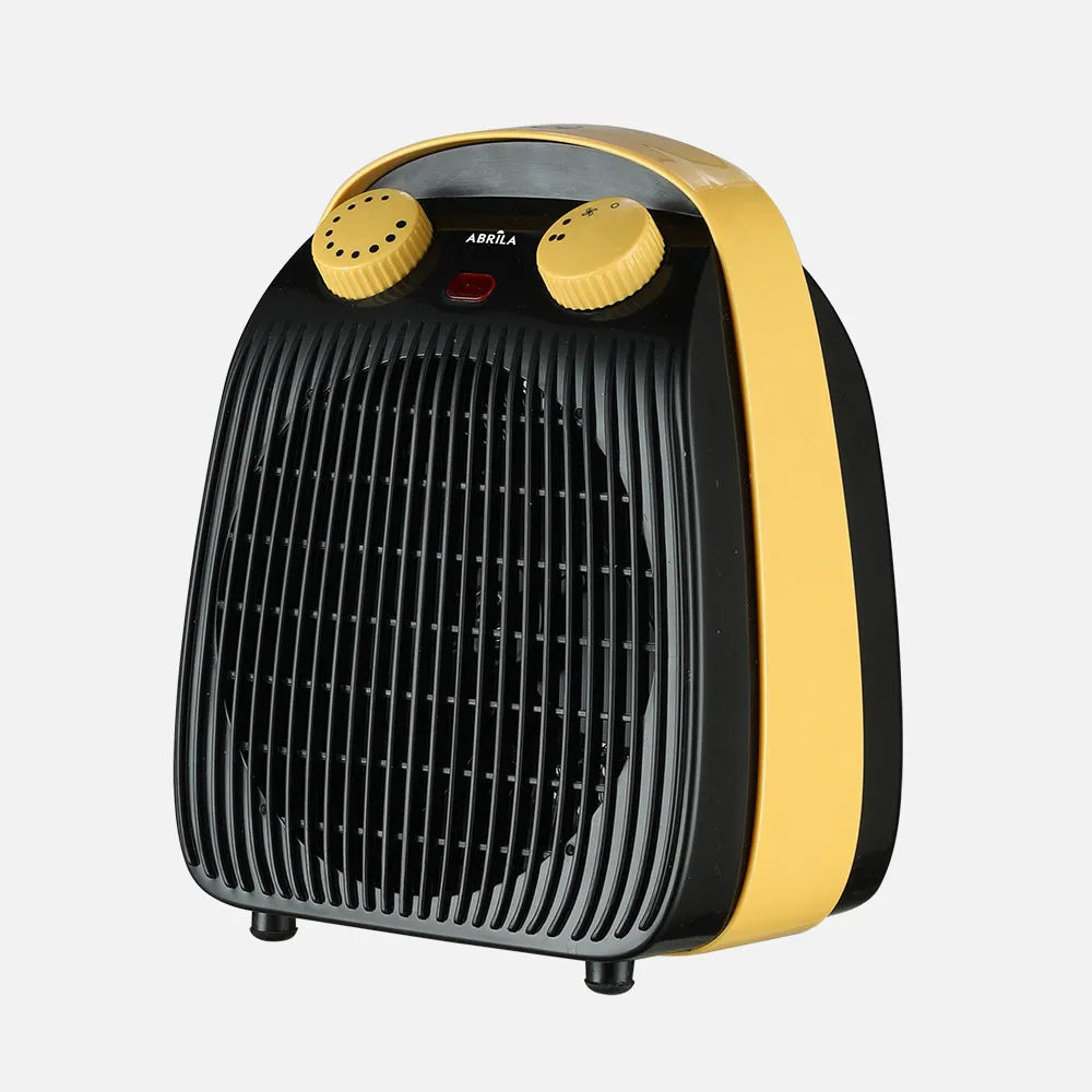 Calefactor termoventilador Burlete 2000 W de FABRILAMP en color negro/amarillo