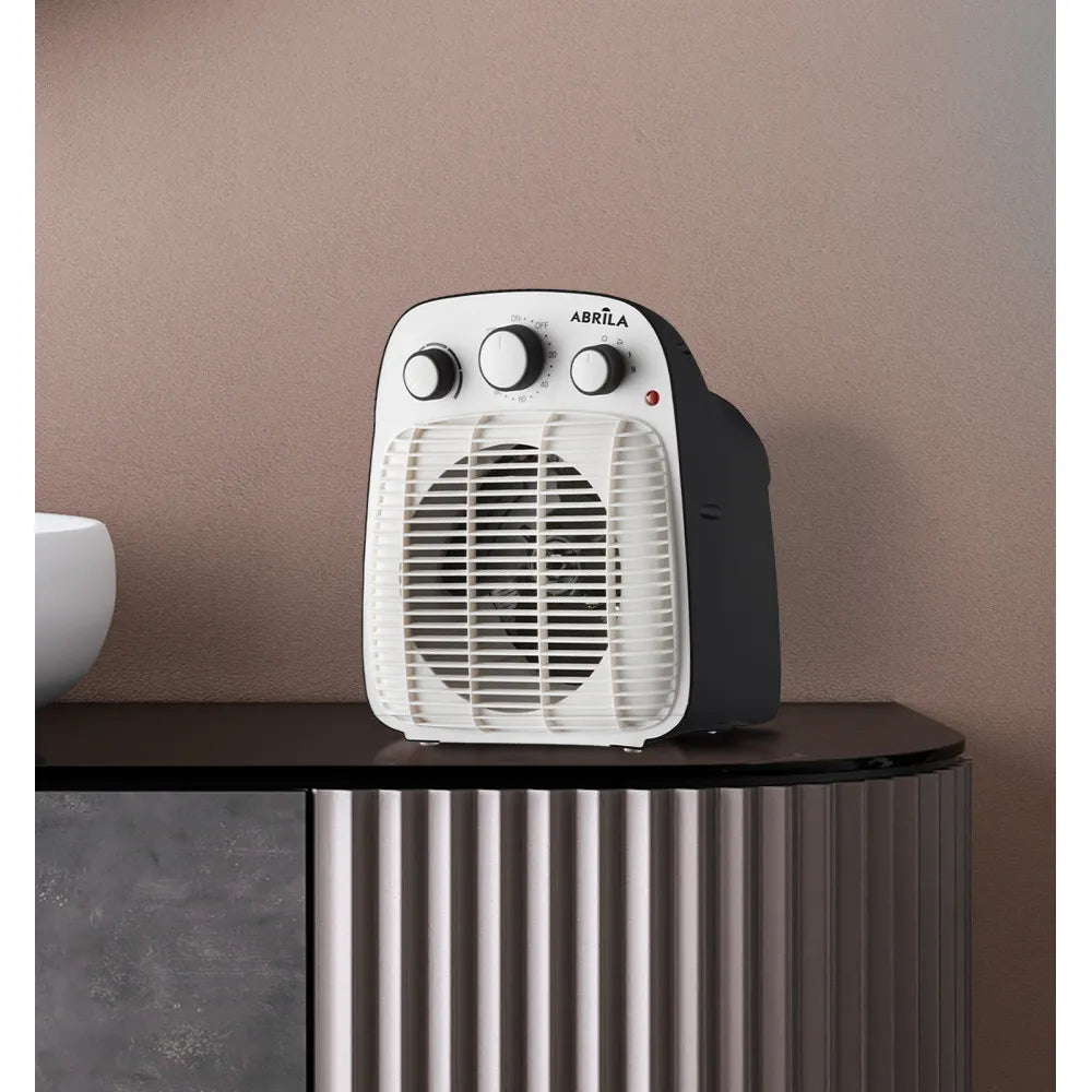 Calefactor termoventilador Lesoto 2000 W de FABRILAMP en color blanco/negro – vista de detalle