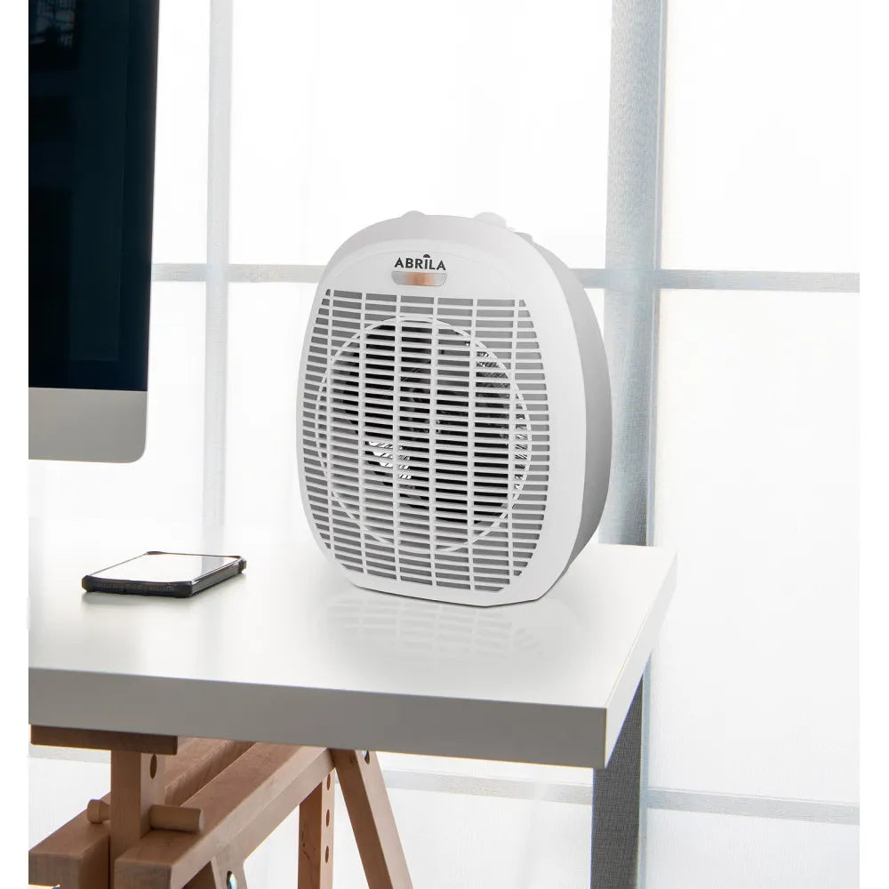 Calefactor termoventilador Sudan 2000 W de FABRILAMP en color blanco/gris – vista de detalle