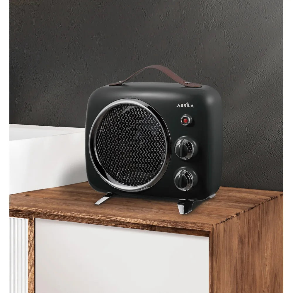 Calefactor termoventilador Taranto 2000 W de FABRILAMP en color negro/gris – vista de detalle