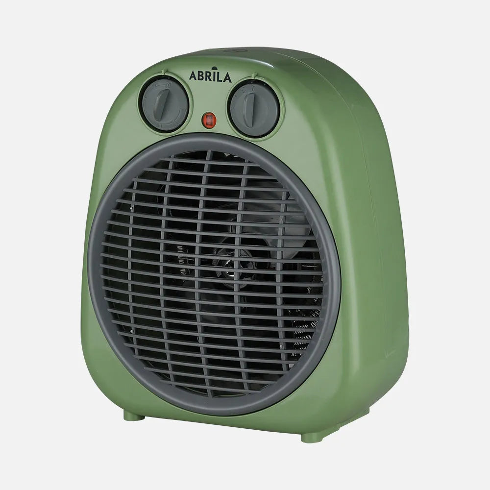 Calefactor termoventilador Fogata 2000 W de FABRILAMP en color verde/gris