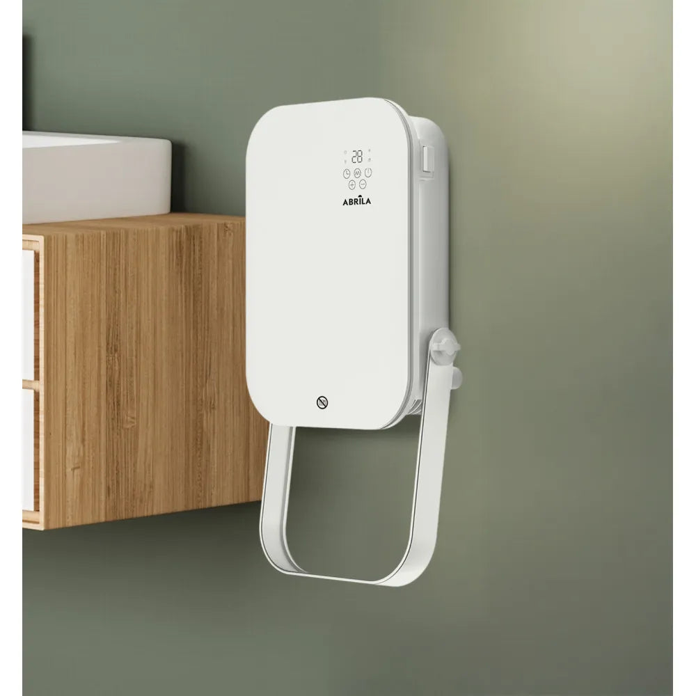 Calefactor de pared para baño Austria 2000 W de FABRILAMP en color blanco – vista de detalle