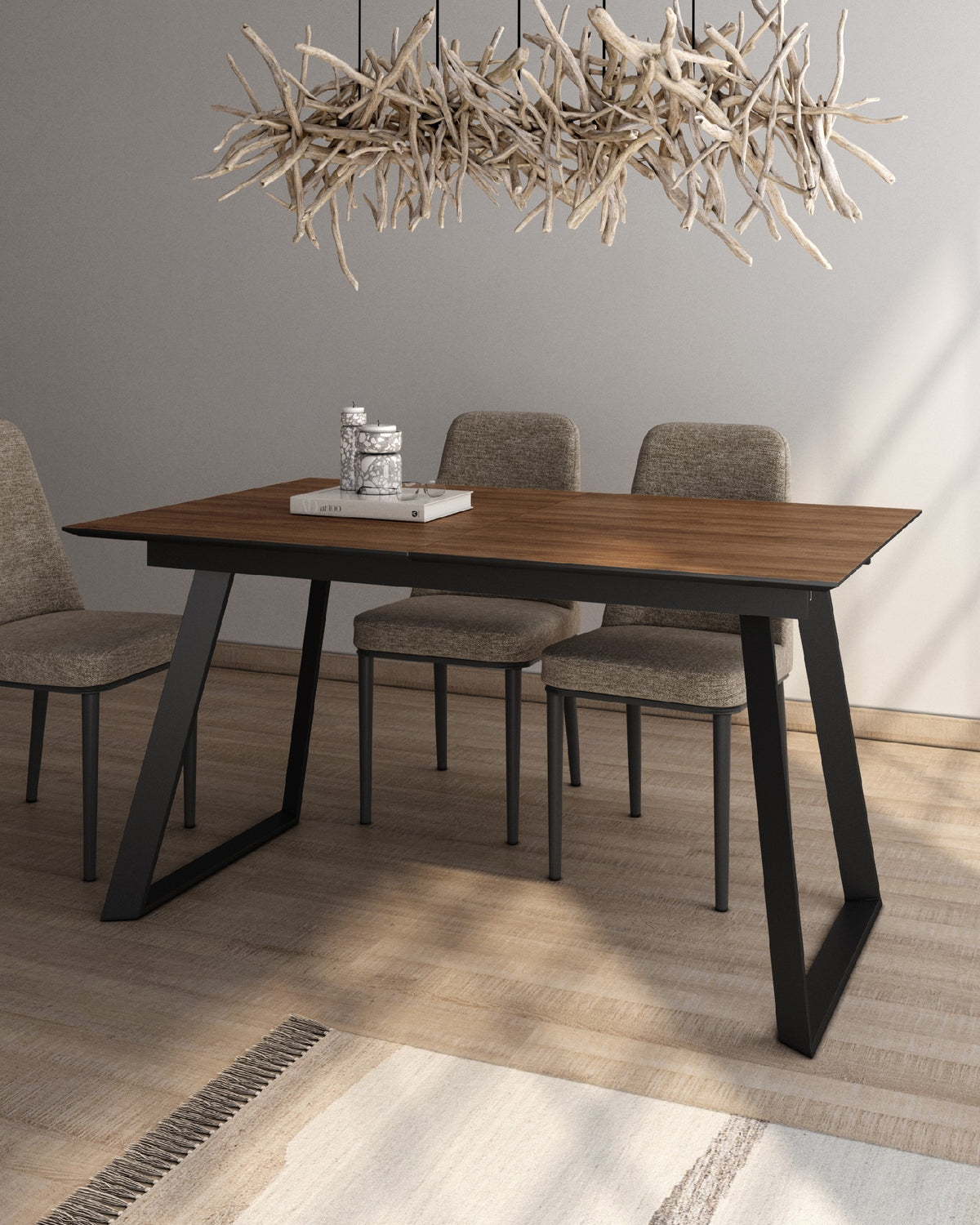 Mesa de comedor extensible Timor 140-180x90 cm - ambiente