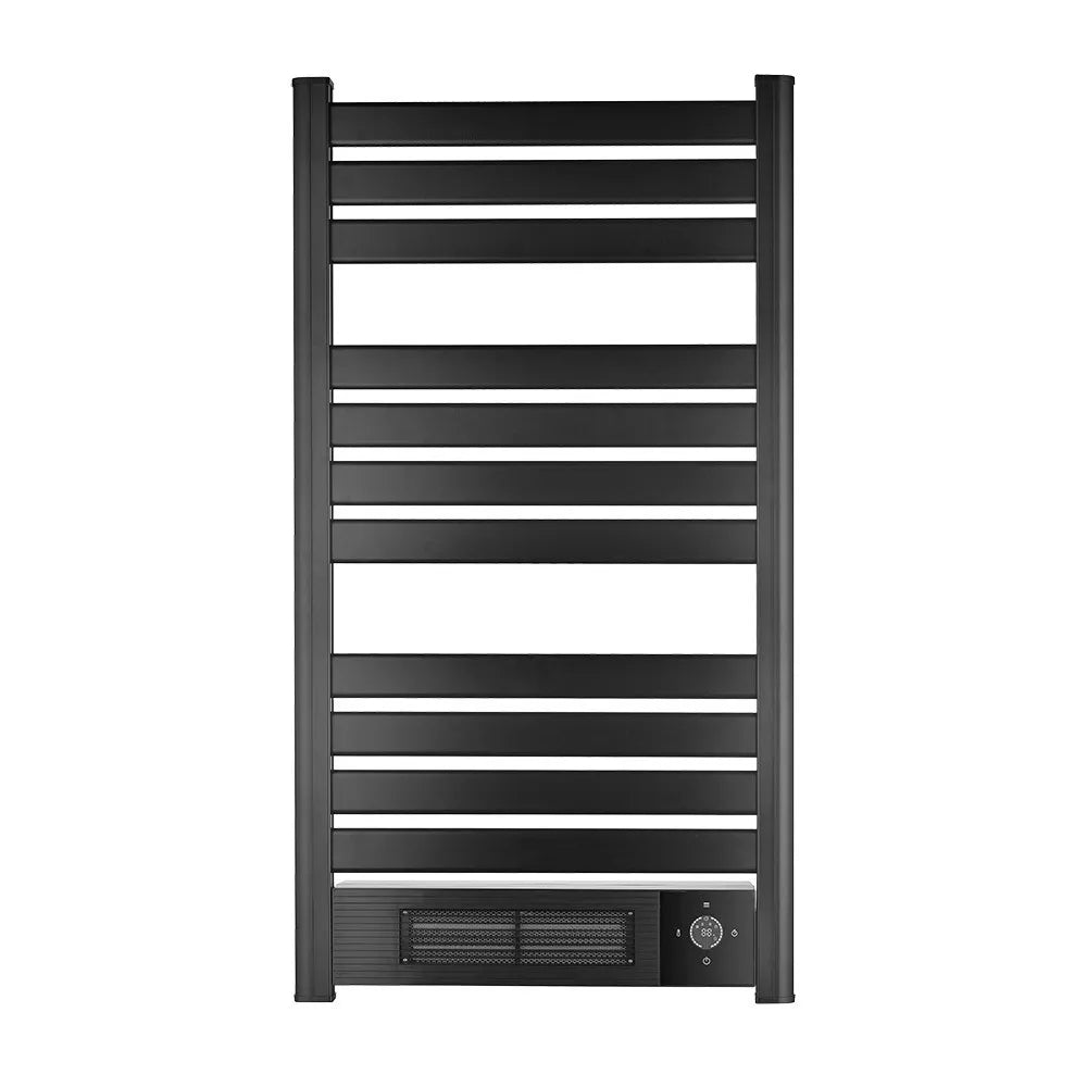 Toallero eléctrico con calefactor Velez 2000 W de FABRILAMP en color negro – vista de detalle