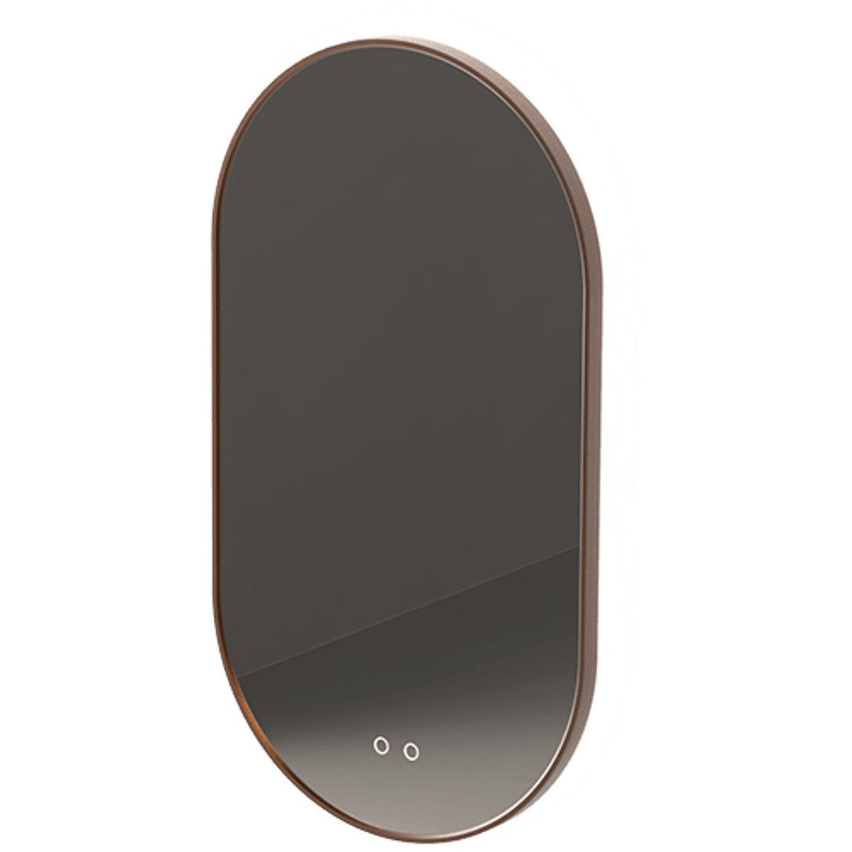 Espejo de baño LED Cop marco bronce - NOFER