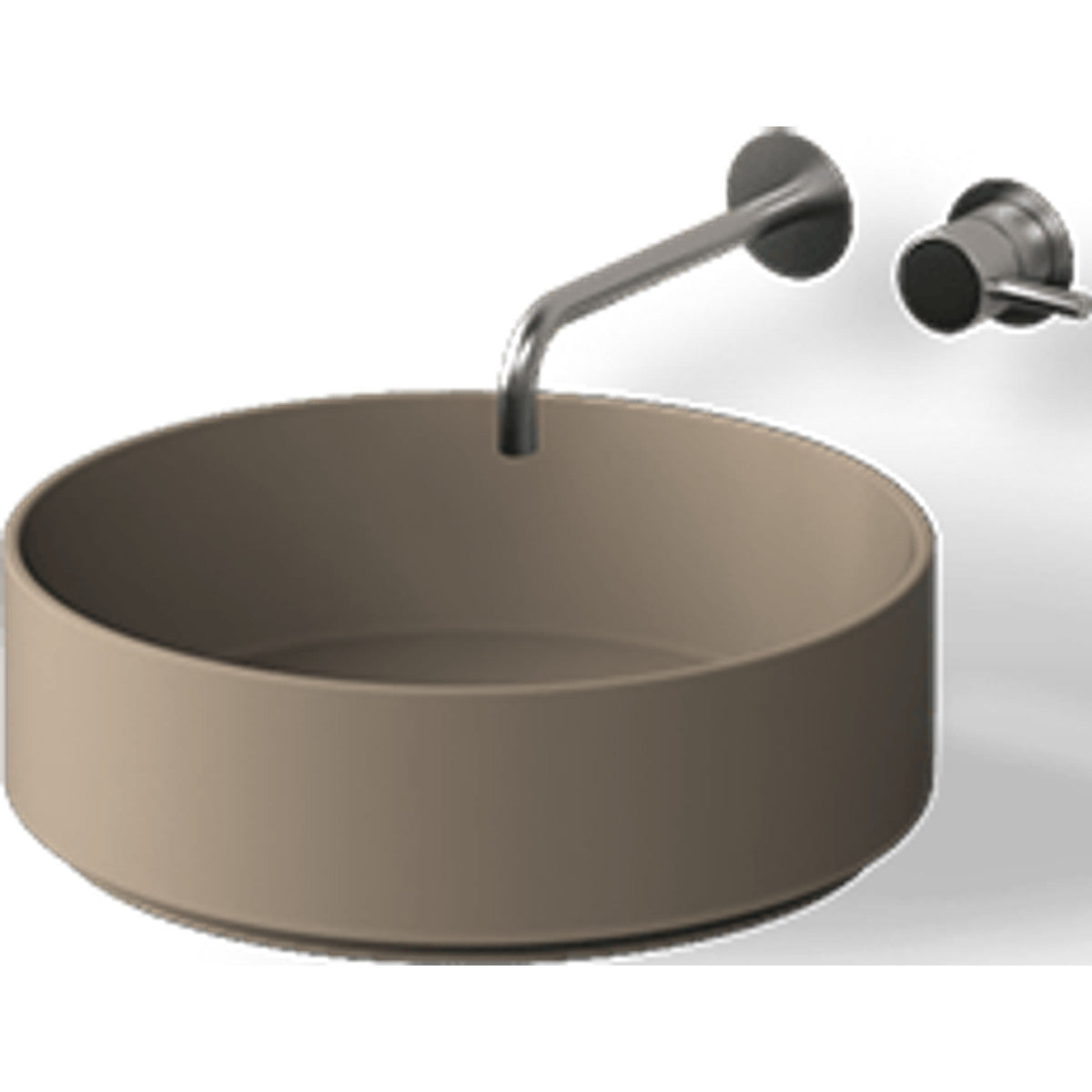 Lavabo sobre encimera Roll greige mate - NOFER