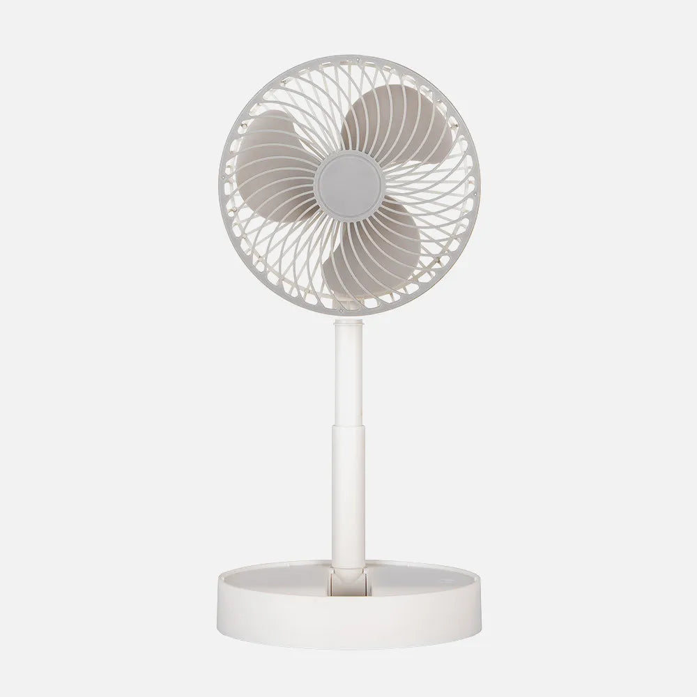Ventilador portátil recargable Jericó 5 W de FABRILAMP en color blanco/gris – vista de detalle