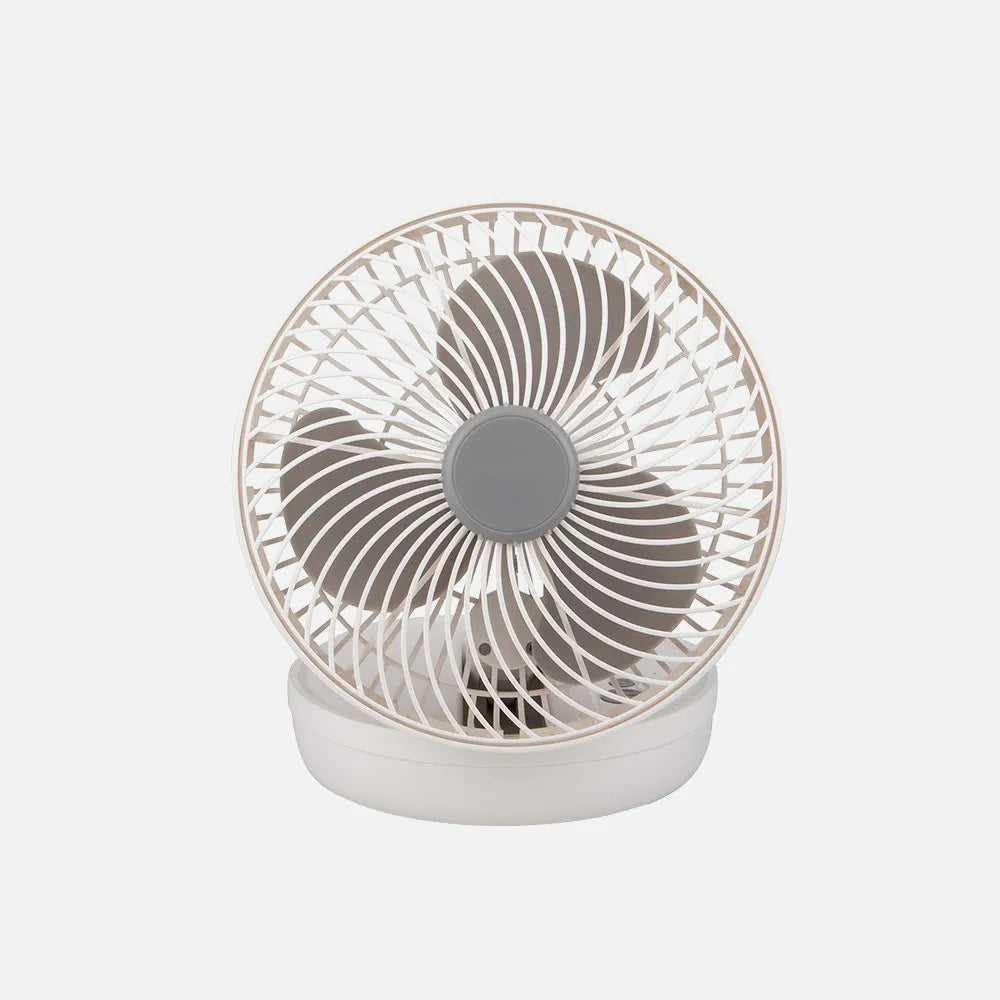 Ventilador recargable de sobremesa Pacheco 5 W de FABRILAMP en color blanco/gris – vista de detalle