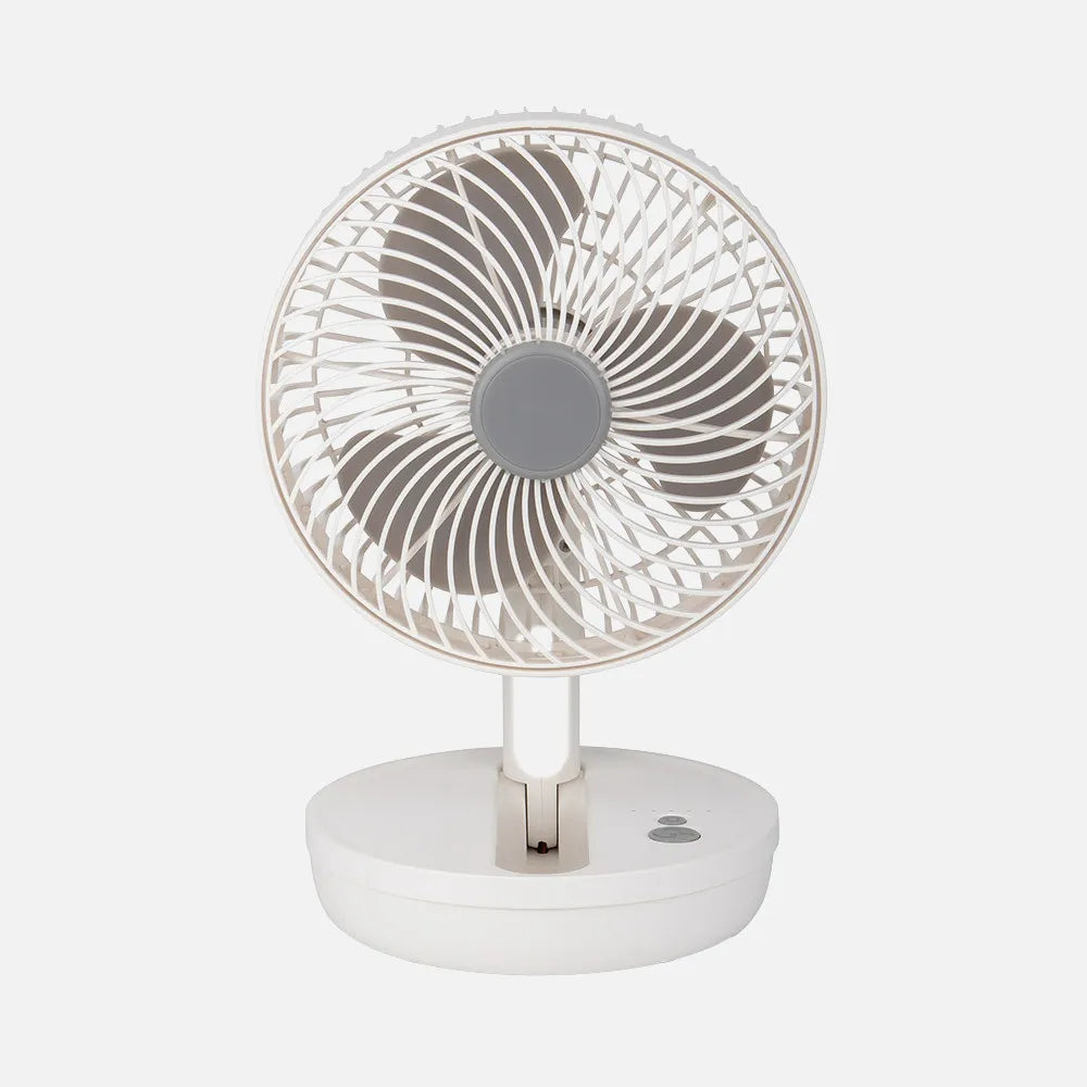 Ventilador recargable de sobremesa Pacheco 5 W de FABRILAMP en color blanco/gris – vista de detalle