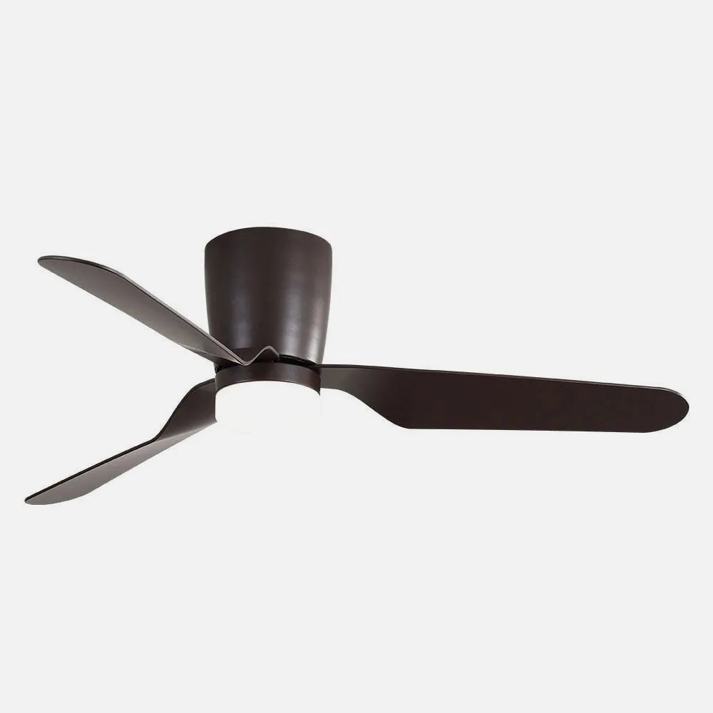 Ventilador de techo DC Kochi 132 cm con luz LED de FABRILAMP en color marrón