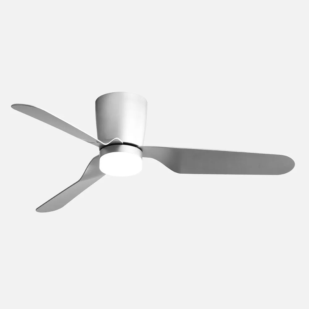 Ventilador de techo DC Kochi 132 cm con luz LED de FABRILAMP en color níquel/plata
