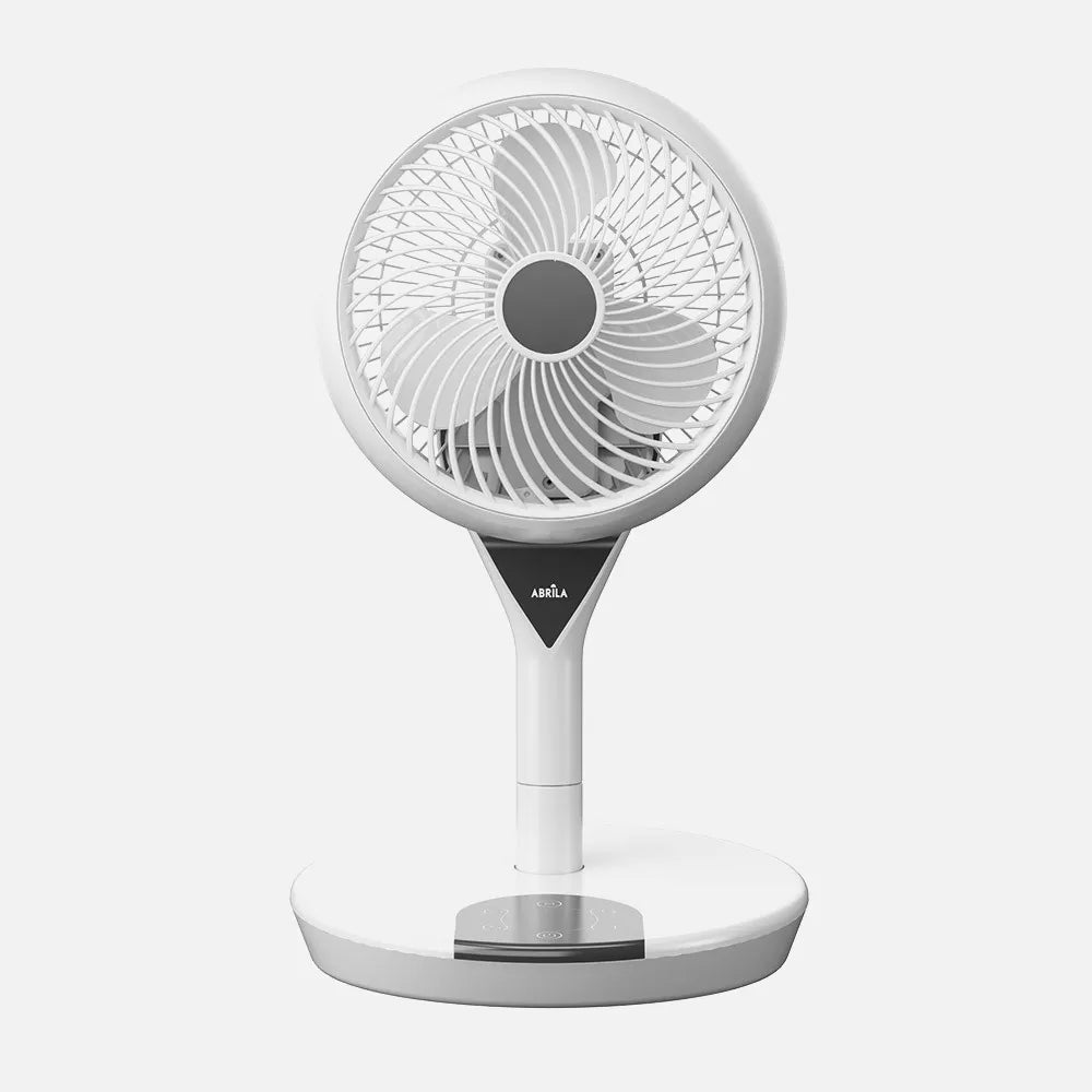 Ventilador DC 2 en 1 de pie y sobremesa Sintra 35 W de FABRILAMP en color blanco – vista de detalle