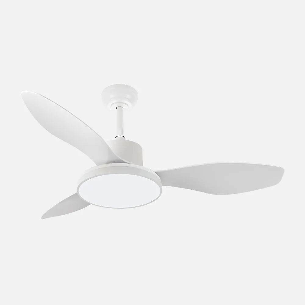 Ventilador de techo DC Mandala 120 cm con luz LED de FABRILAMP en color blanco – vista de detalle