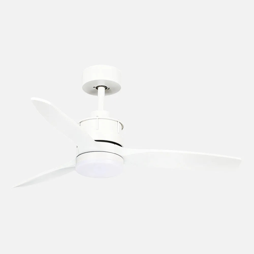 Ventilador de techo DC Barrax 106 cm con luz LED de FABRILAMP en color blanco