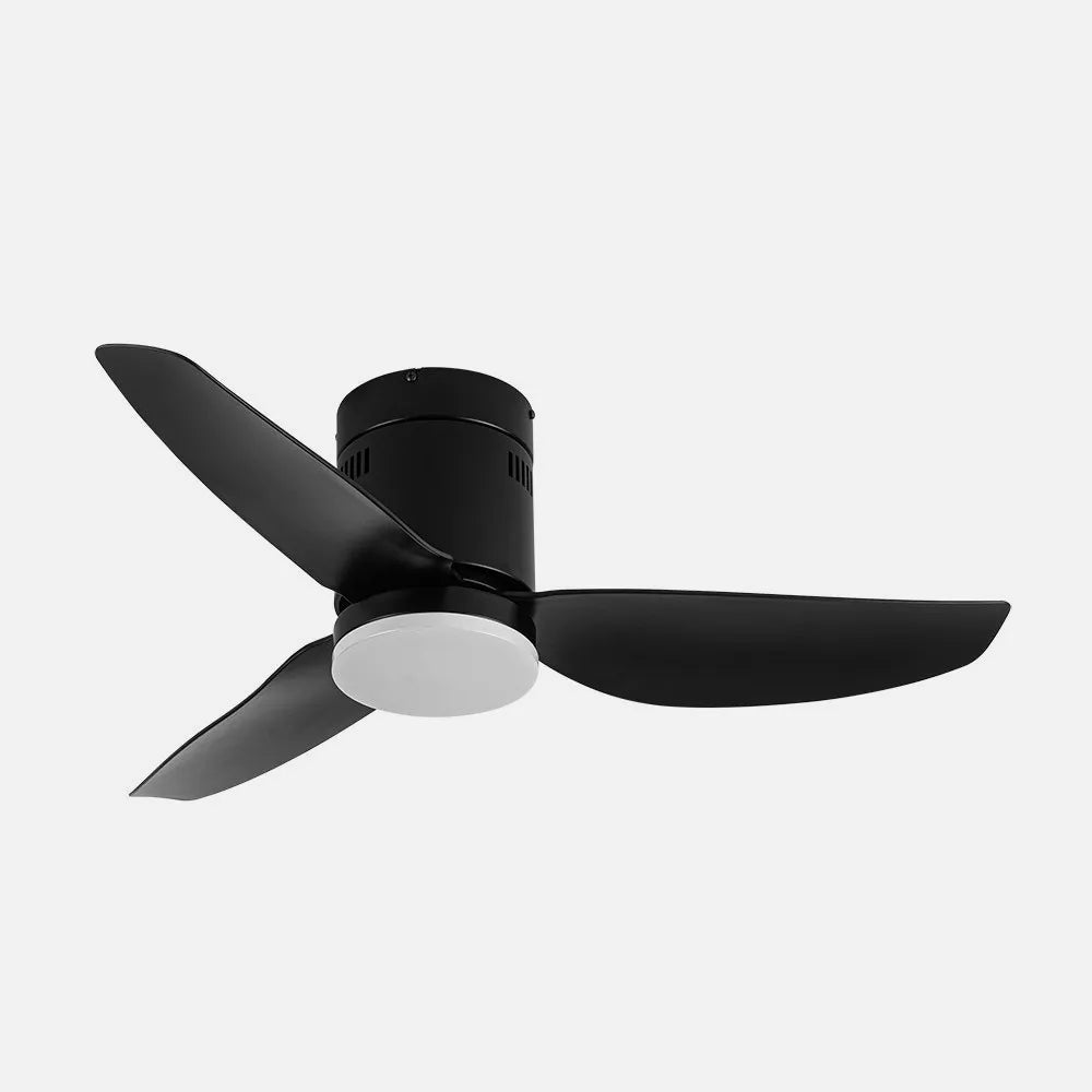 Ventilador de techo DC Borax 101 cm con luz LED de FABRILAMP en color negro