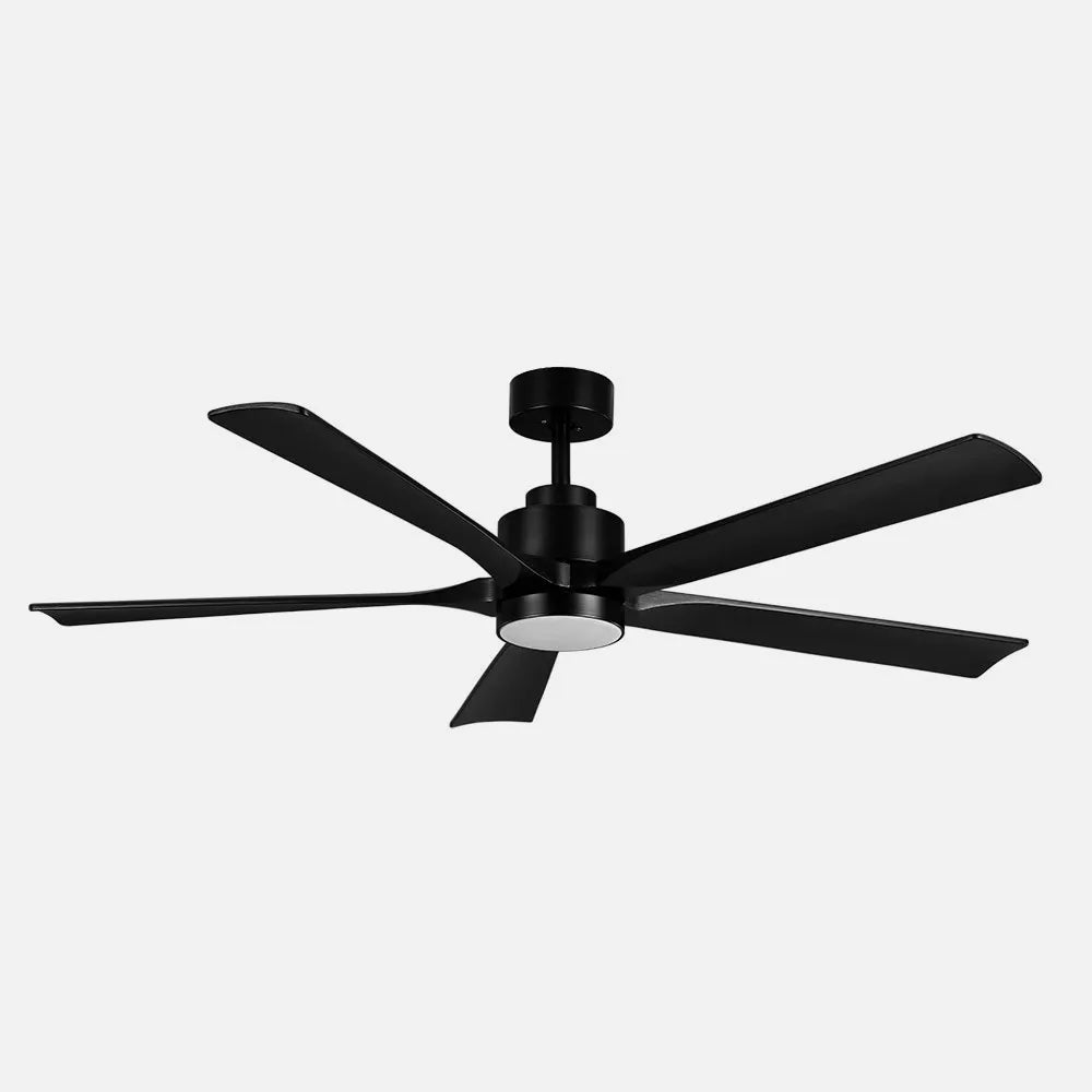 Ventilador de techo DC Cairo 132 cm con luz LED de FABRILAMP en color negro