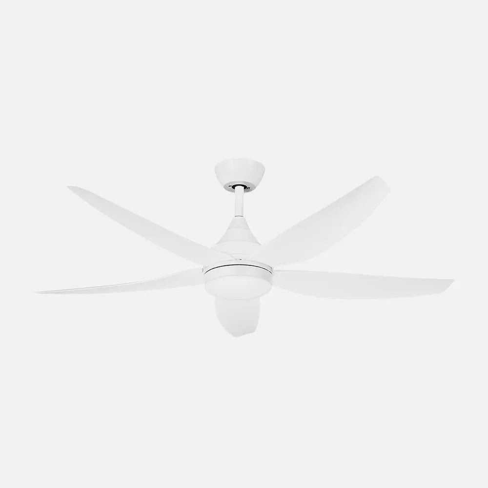 Ventilador de techo DC Elda 144 cm con luz LED de FABRILAMP en color blanco