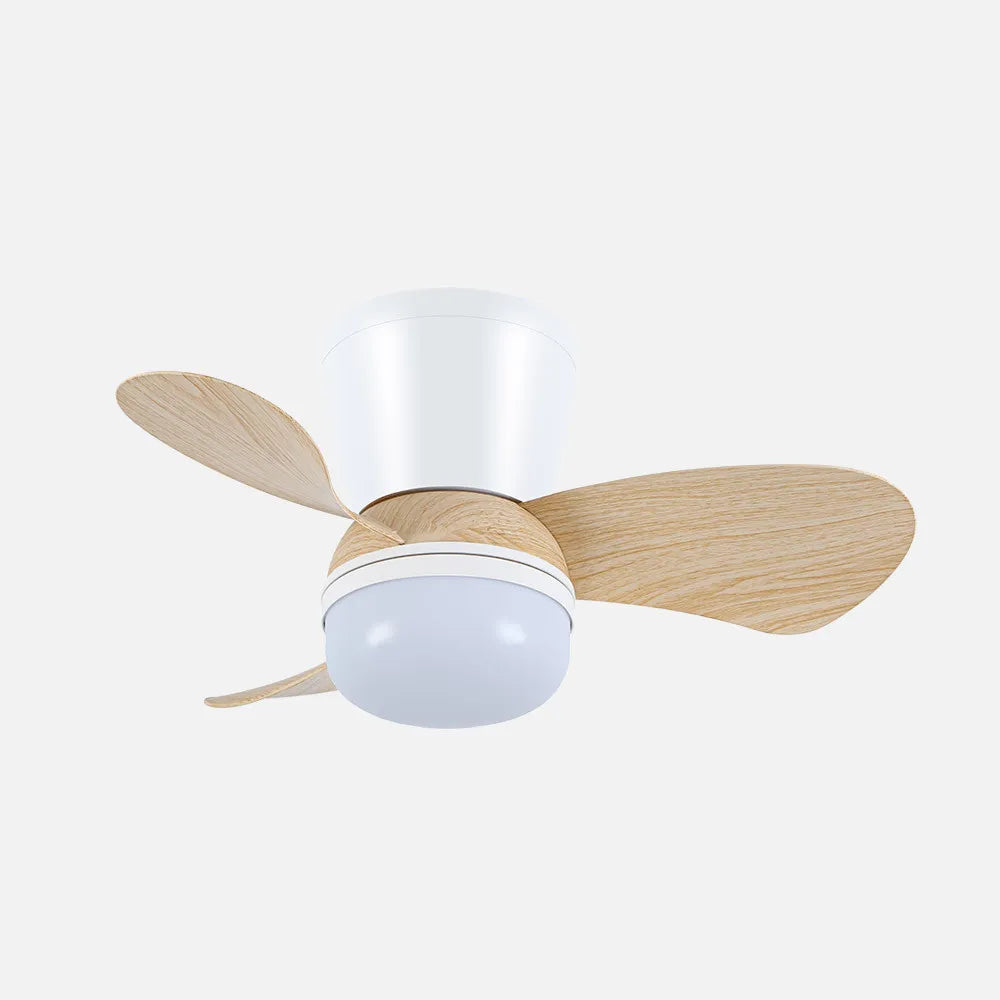 Ventilador de techo DC Enoc 58 cm con luz LED de FABRILAMP en color blanco/haya