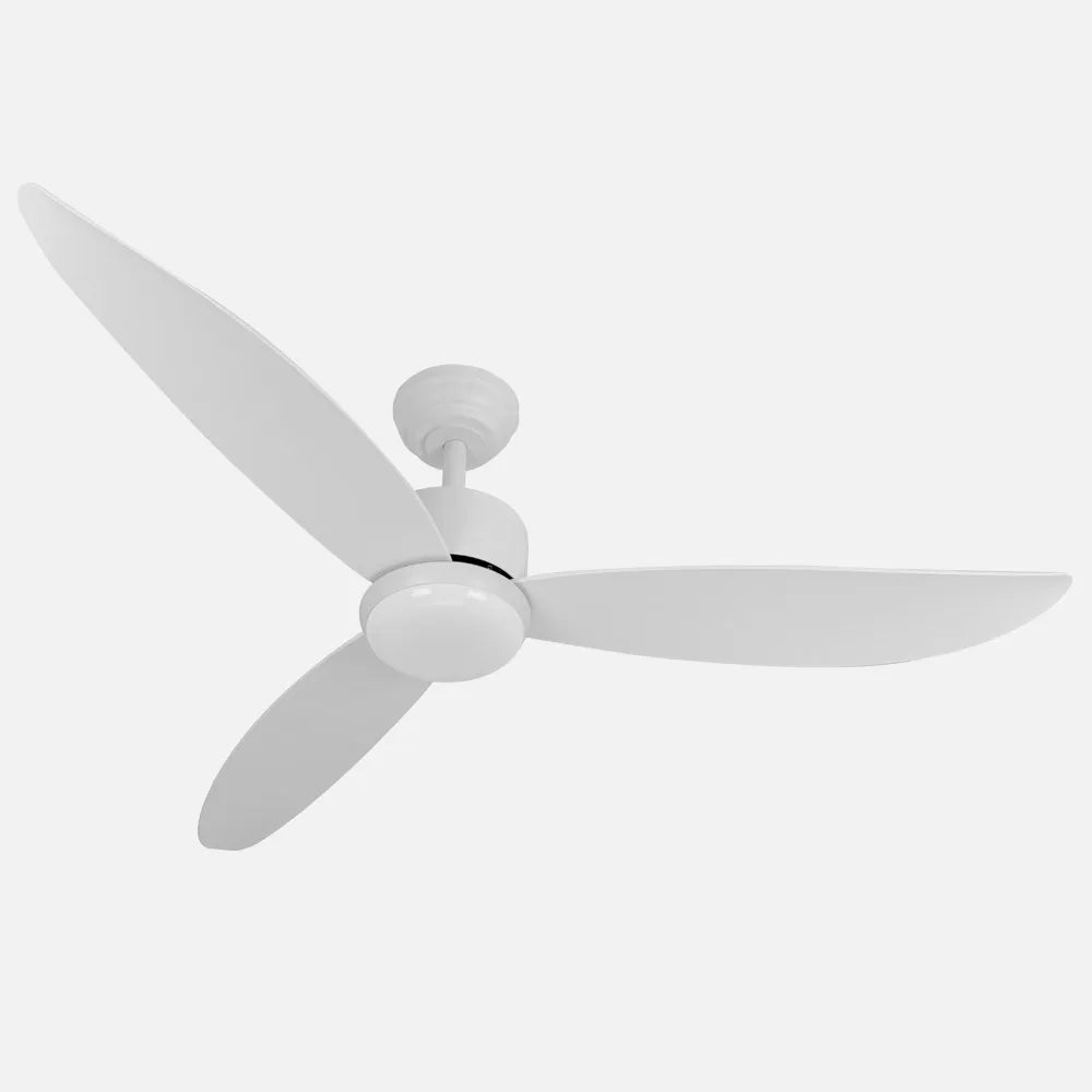 Ventilador de techo DC Genil 132 cm con luz LED de FABRILAMP en color blanco