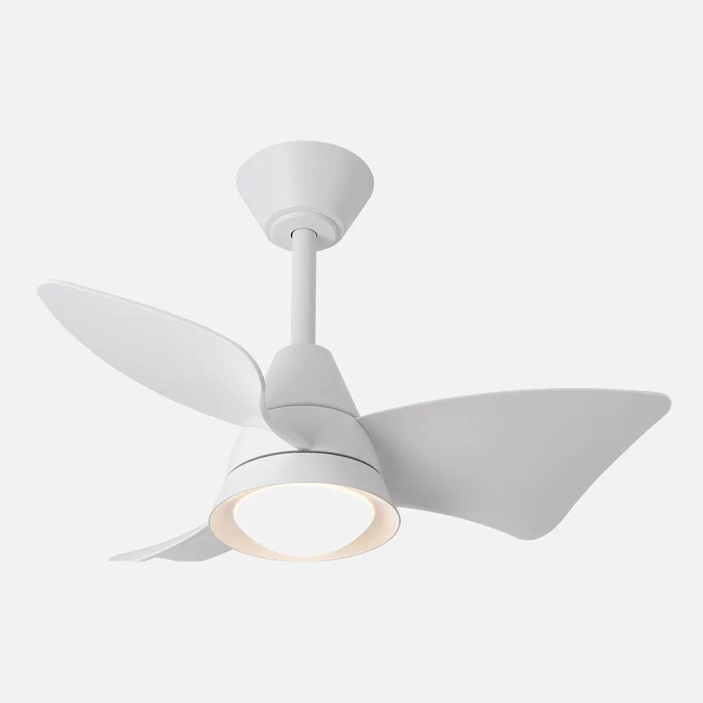 Ventilador de techo DC Jaguar 96 cm con luz LED de FABRILAMP en color blanco – vista de detalle