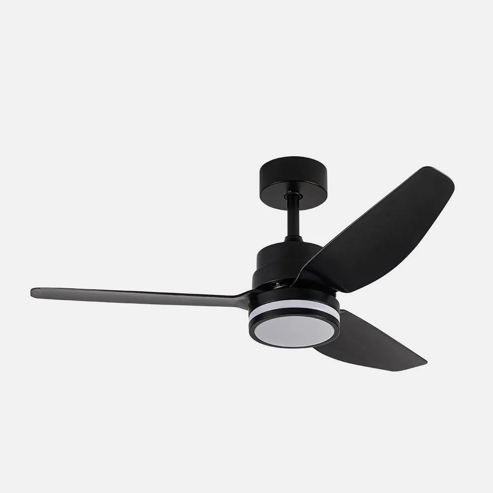 Ventilador de techo DC Jarama 112 cm con luz LED de FABRILAMP en color negro
