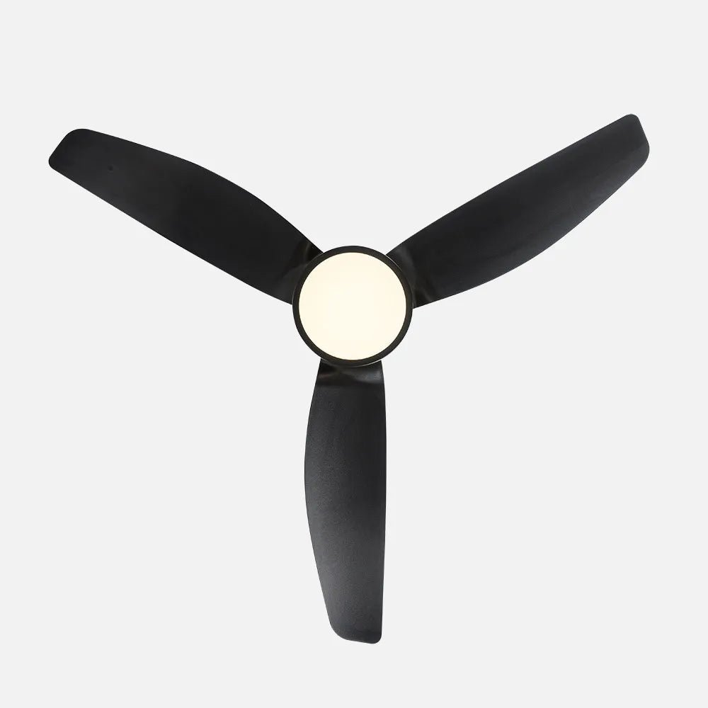 Ventilador de techo DC Jarama 112 cm con luz LED de FABRILAMP en color negro – vista de detalle