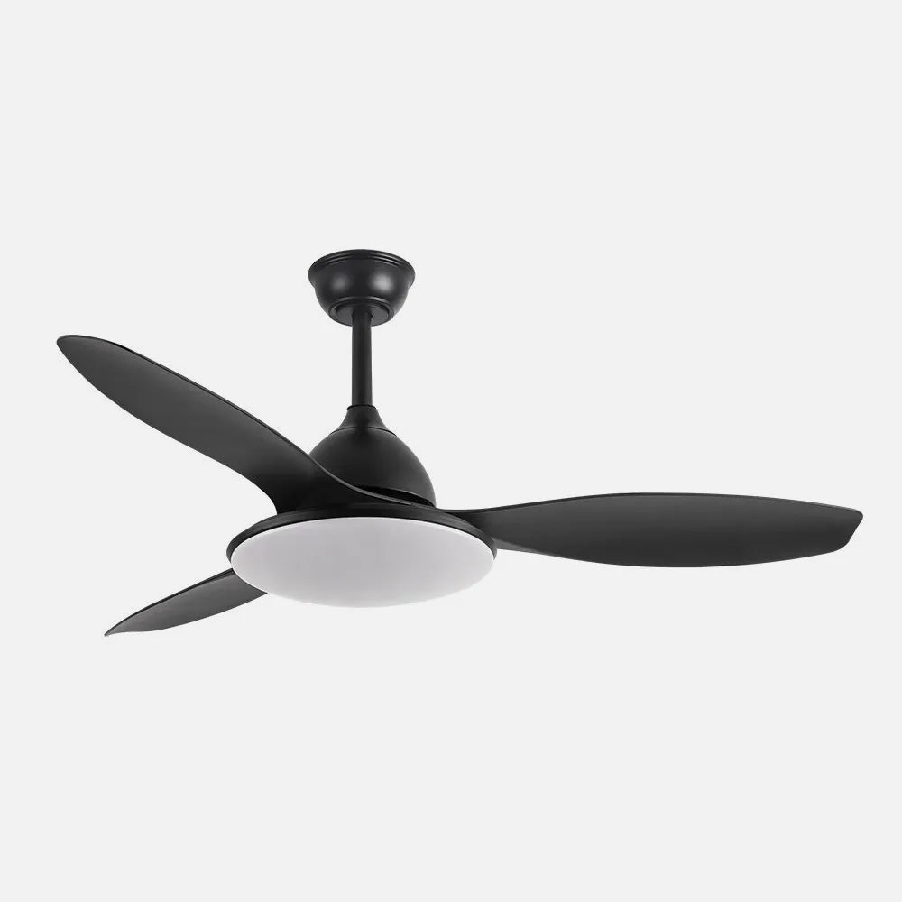 Ventilador de techo DC Yael 122 cm con luz LED de FABRILAMP en color negro