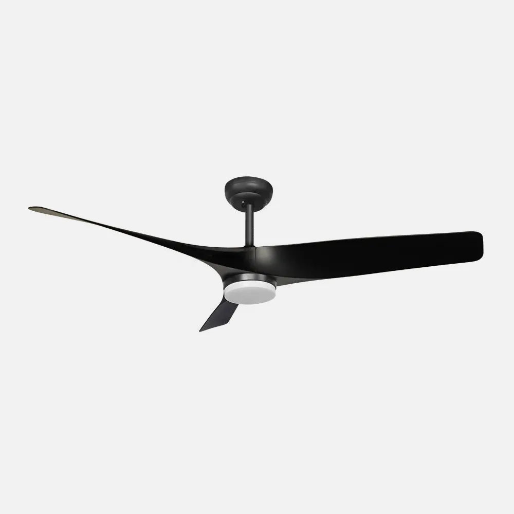 Ventilador de techo DC Níger 132 cm con luz LED de FABRILAMP en color negro