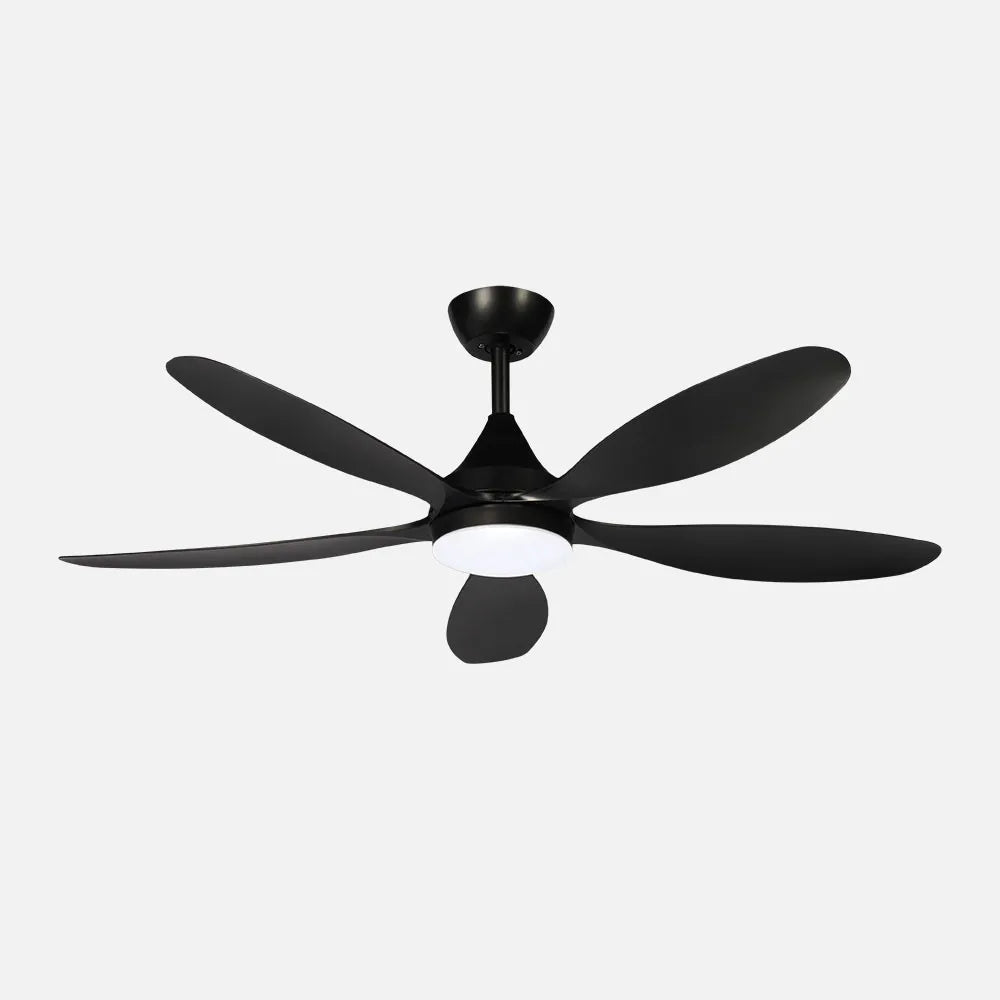 Ventilador de techo DC Tobarra 132 cm con luz LED de FABRILAMP en color negro