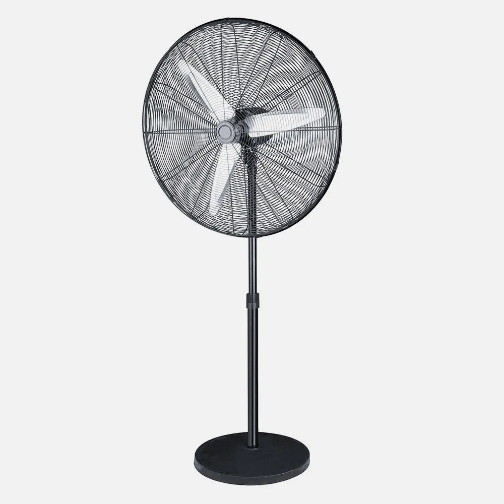 Ventilador de pie Alarcón 180 W de FABRILAMP en color negro/plata
