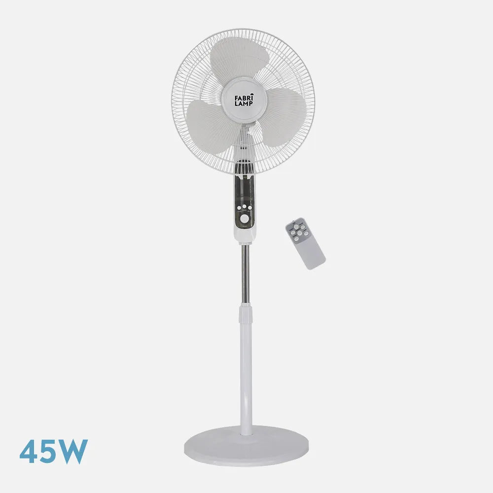 Ventilador de pie Calma 45 W de FABRILAMP en color blanco – vista de detalle