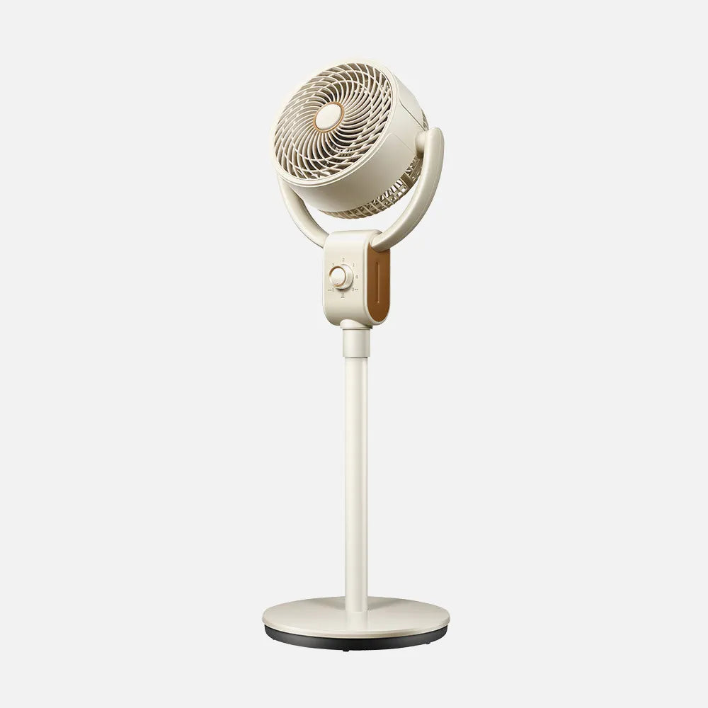 Ventilador de pie Montenegro 40 W de FABRILAMP en color beige/haya – vista de detalle