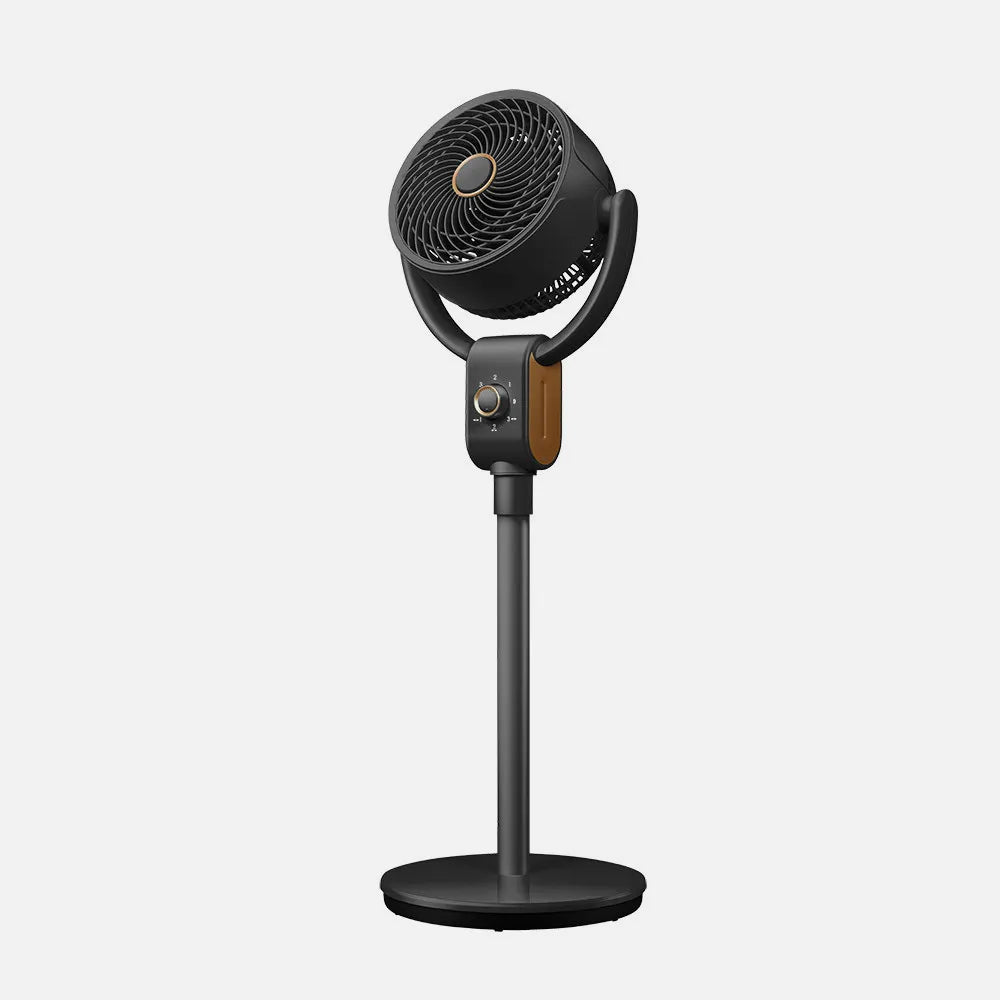 Ventilador de pie Montenegro 40 W de FABRILAMP en color negro/haya