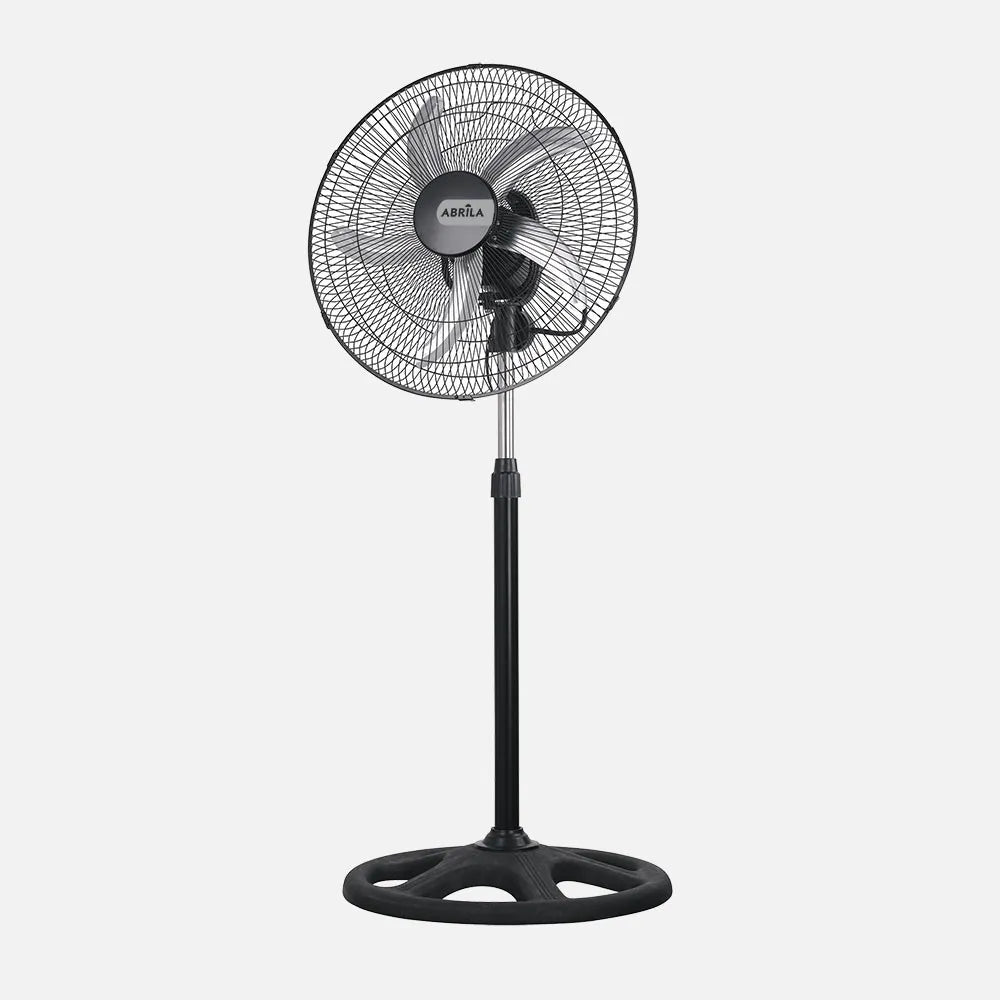 Ventilador de pie Reforzado 75 W de FABRILAMP en color negro/plata